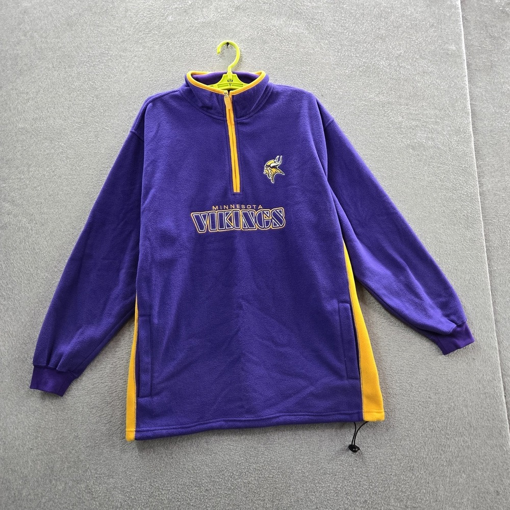 VINTAGE Minnesota‎ Vikings Men Sweatshirt L Purple Embroidered VF Imagewear